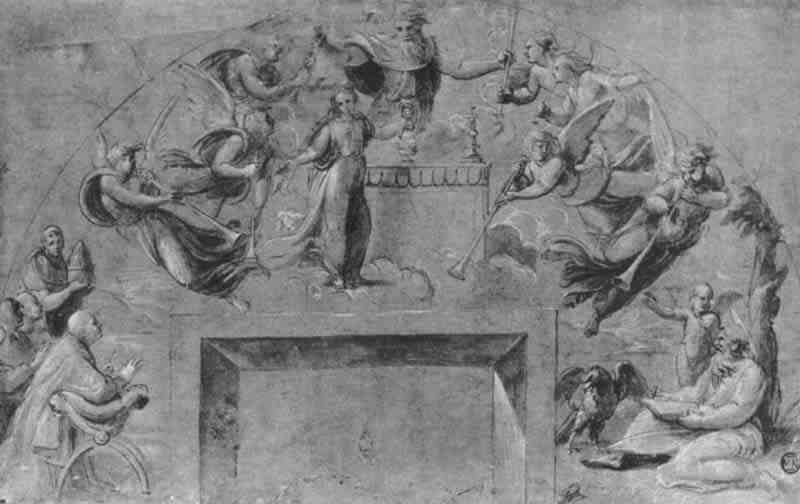 Study on the  Mass of Bolsena, Apocalyptic Vision . Giovanni Francesco Penni