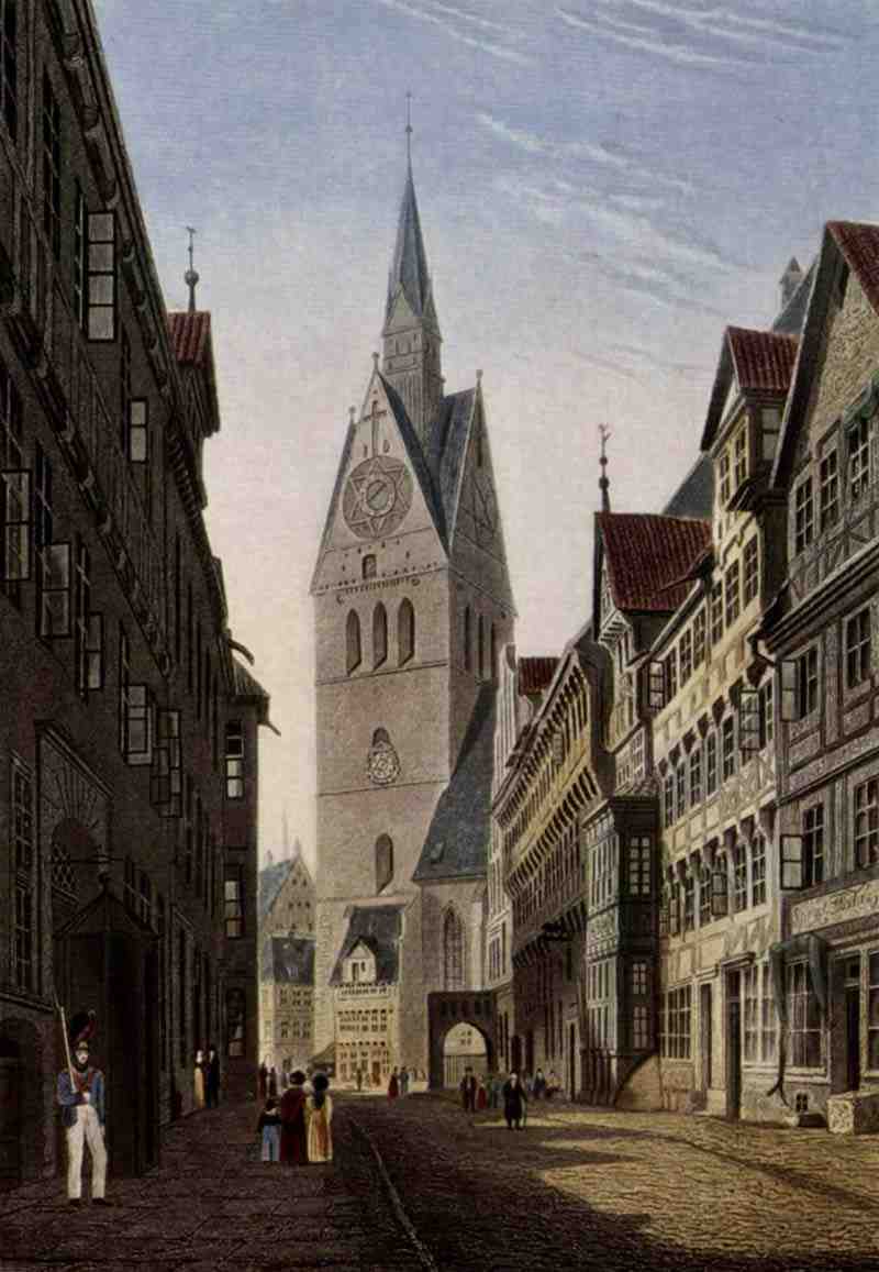 Hannover, Looking At Köbel Inger road towards market church. James Redaway