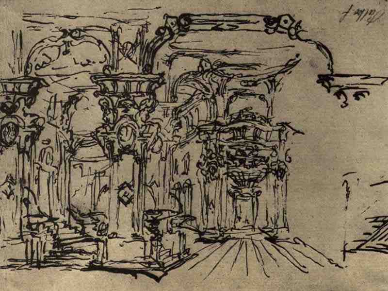 Stage design of a palace interior . Josef Redlmayer