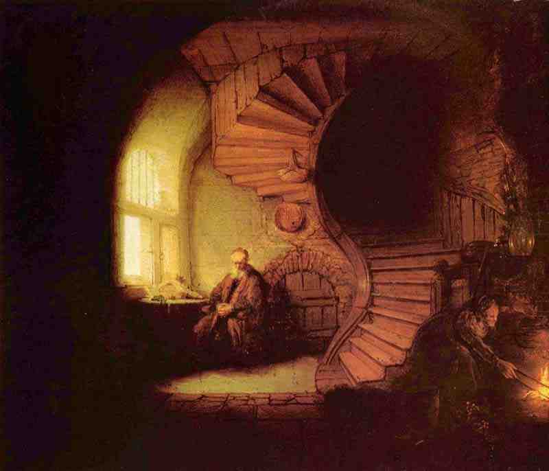 Philosopher in Meditation. Rembrandt Harmensz. van Rijn