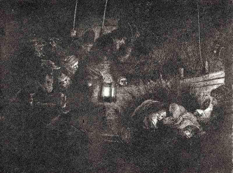 The Adoration of the Shepherds, Rembrandt Harmensz. van Rijn