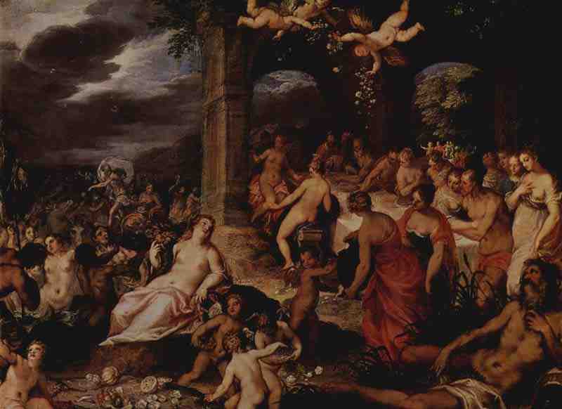 The meal of the gods (wedding of Peleus and Thetis). Hans Rottenhammer