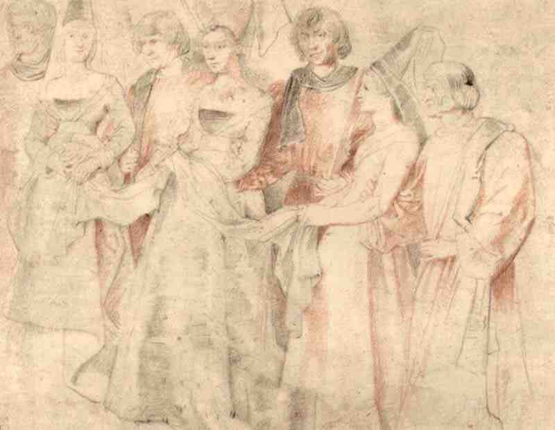 Women and men in a Burgundian costume. Peter Paul Rubens
