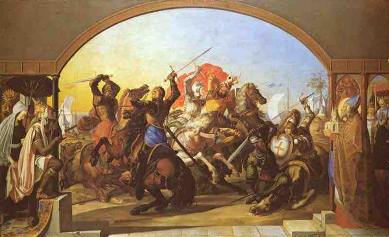 Six battle on the island Lipadusa, Julius Schnorr von Carolsfeld