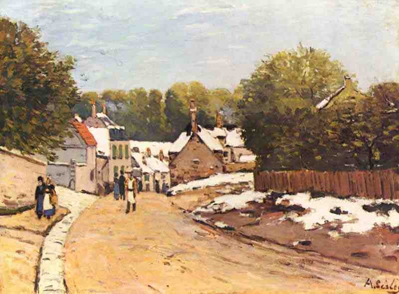 First Snow in Louveciennes, Alfred Sisley