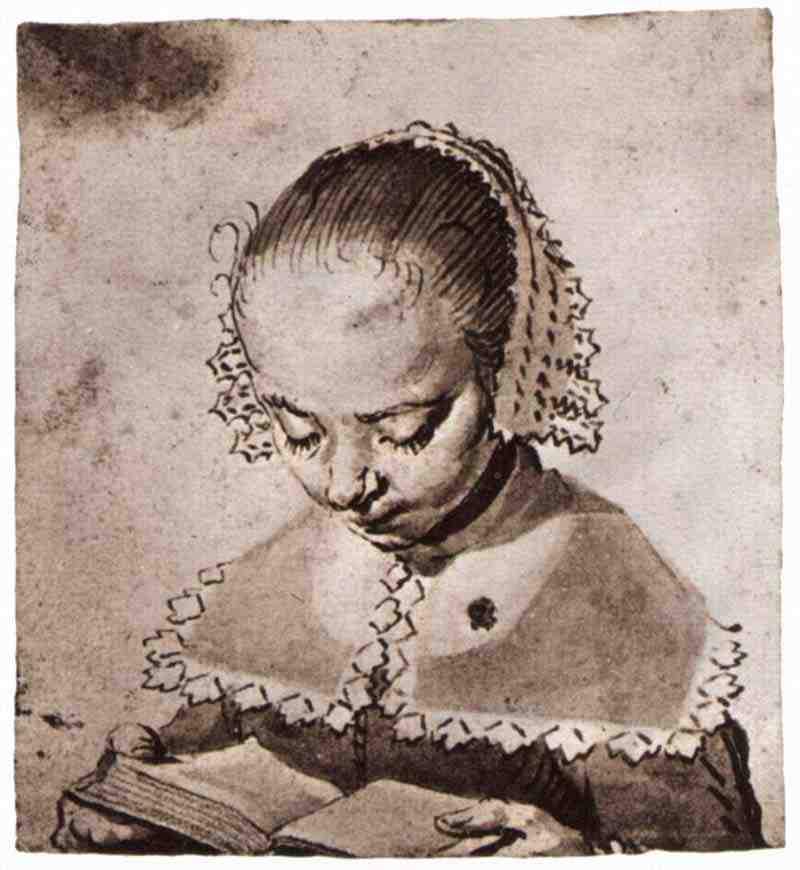 Young girl reading a book. Gerard Terborch the elder