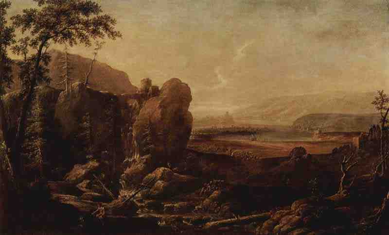Landscape with waterfall. Alexander Thiele