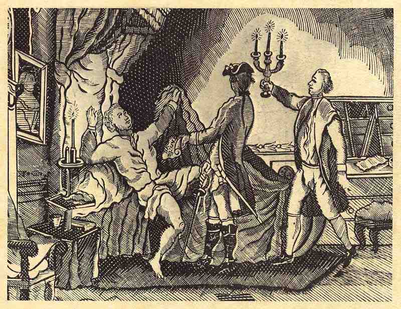 The arrest of Count Struensee. Johan Rudolf Thiele (version)