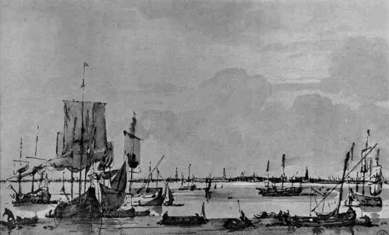 Port View of Amsterdam, Willem van de Velde the Younger