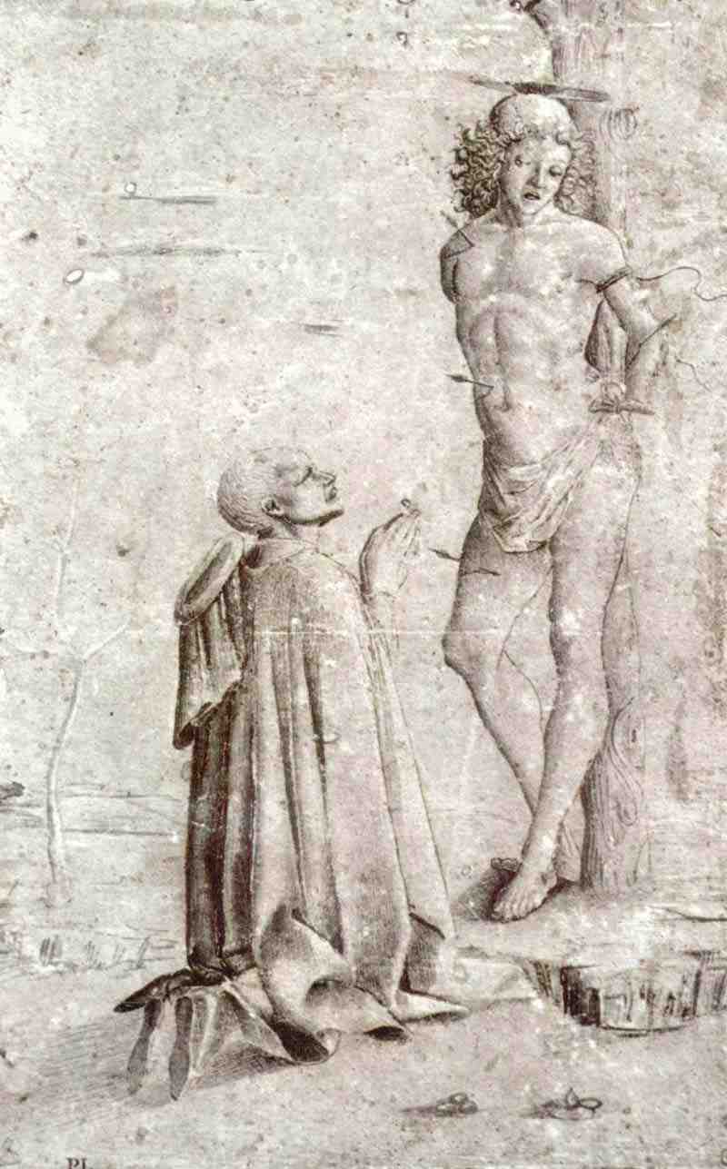 St. Sebastian with kneeling donor. Alvise Vivarini
