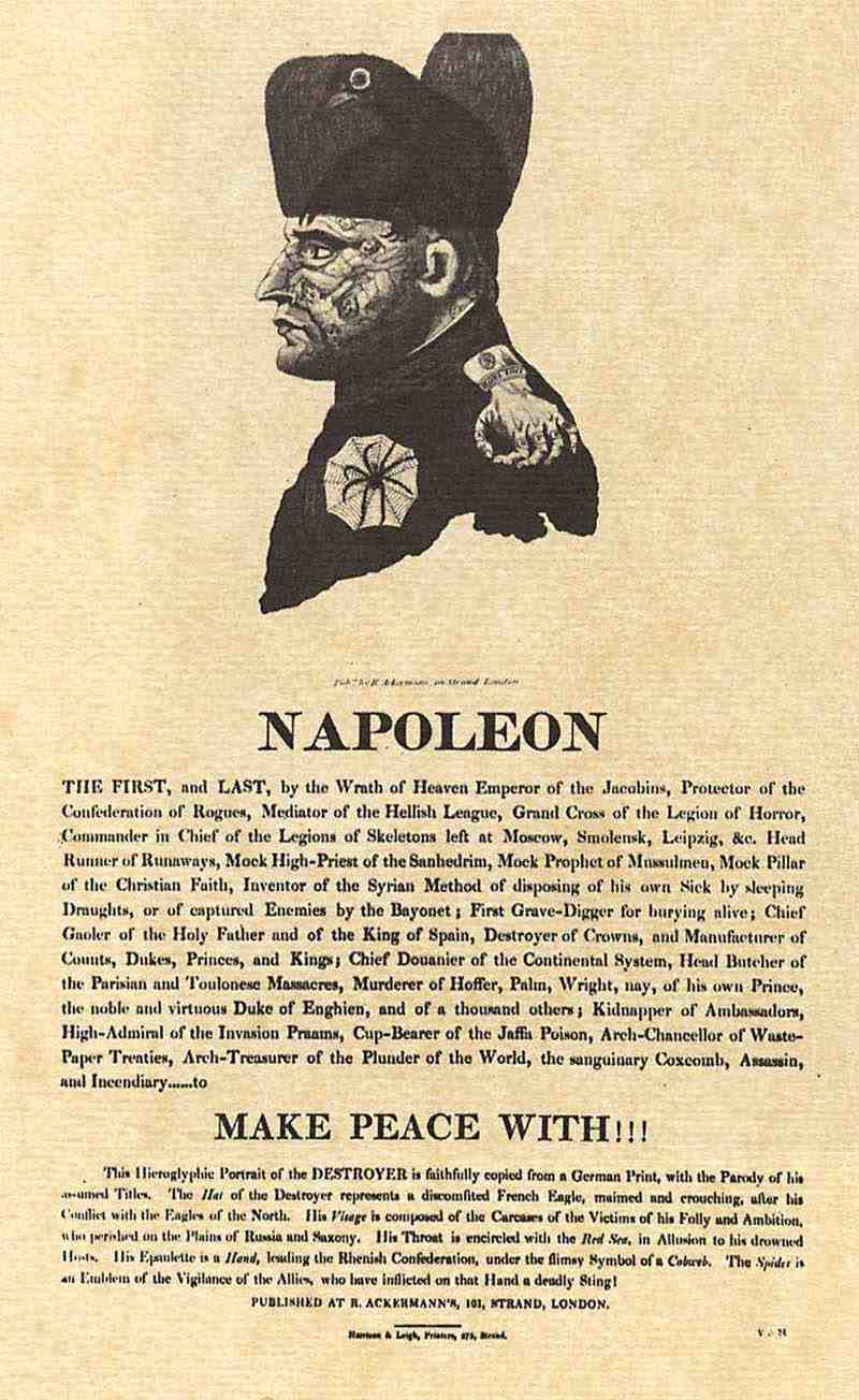 Caricature of Napoleon. Johann Michael Voltz