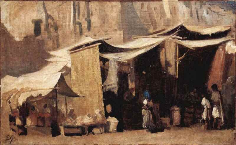 Street scene in Algiers. Frank Buchser