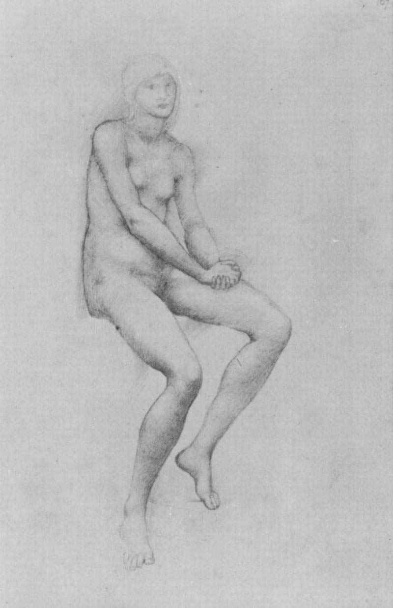 Seated female nude. Sir Edward Burne-Jones