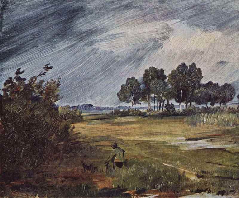Rain landscape. Wilhelm Busch
