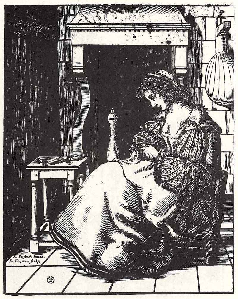 Woman Sewing. Ludolph Büsinck
