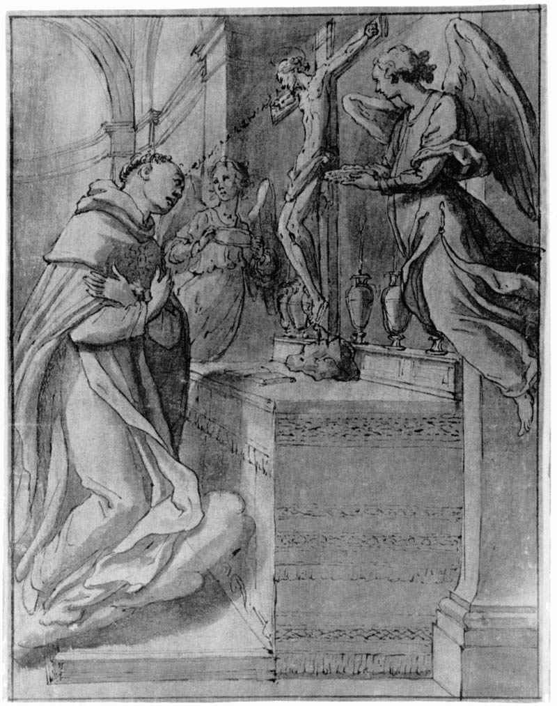 St. Thomas Aquinas before the crucifix. Lodovicio Buti