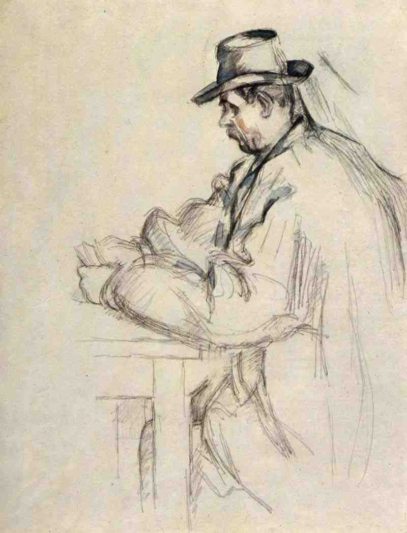 Study of a card player, Paul Cezanne