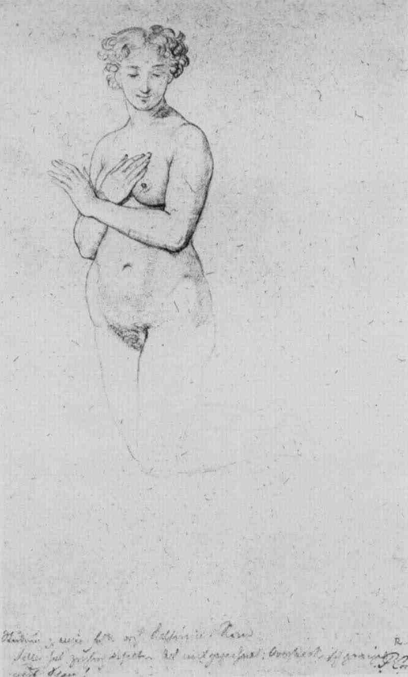 Nude Study of a woman, Peter von Cornelius