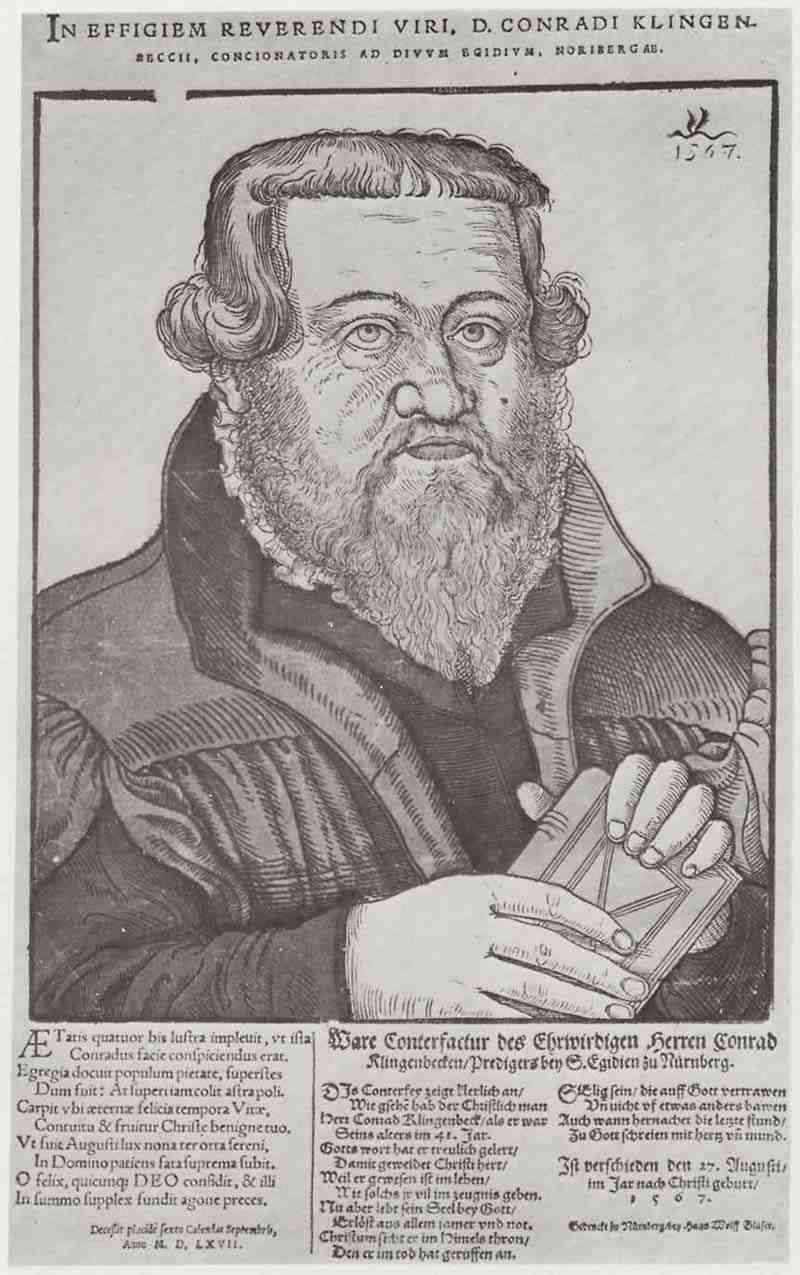 Portrait of Conrad Blade Beck, preacher of St.. Aegidius Church in Nuremberg,  Lucas Cranach the Younger