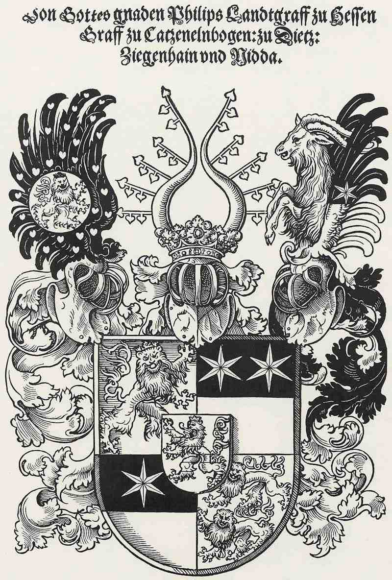 Coat of Arms of the Landgrave Philip of Hesse, Lucas Cranach the Younger