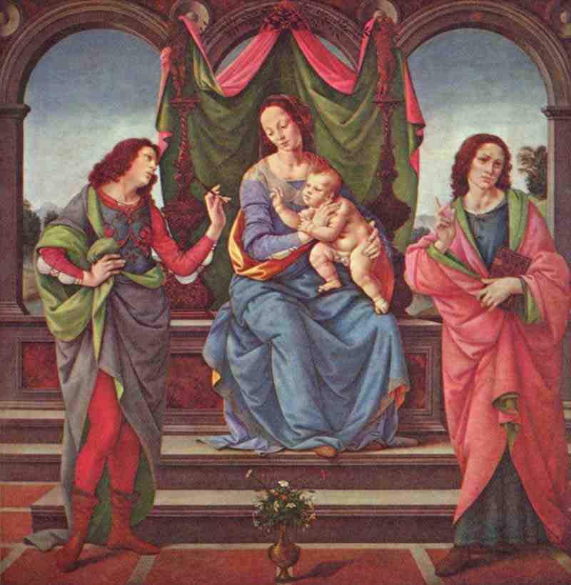 Mary with the Child and two Saints, Lorenzo di Credi