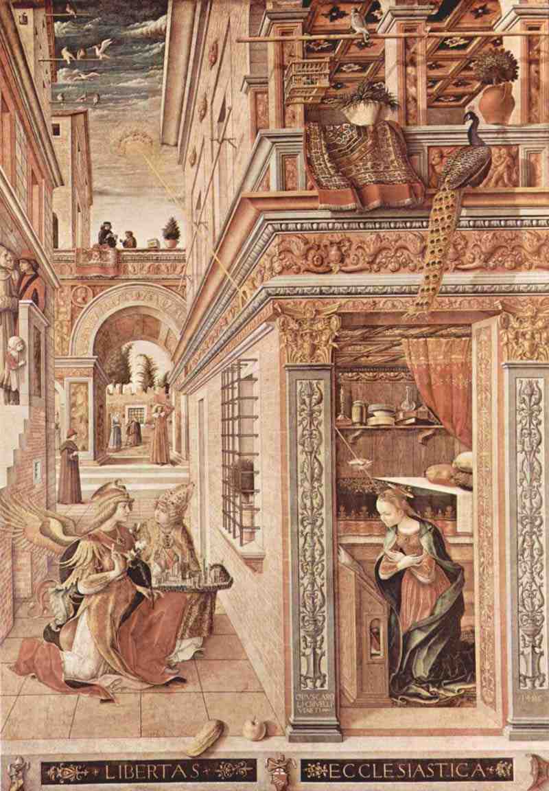 Annunciation with the Emygdius of Ascoli Piceno. Carlo Crivelli