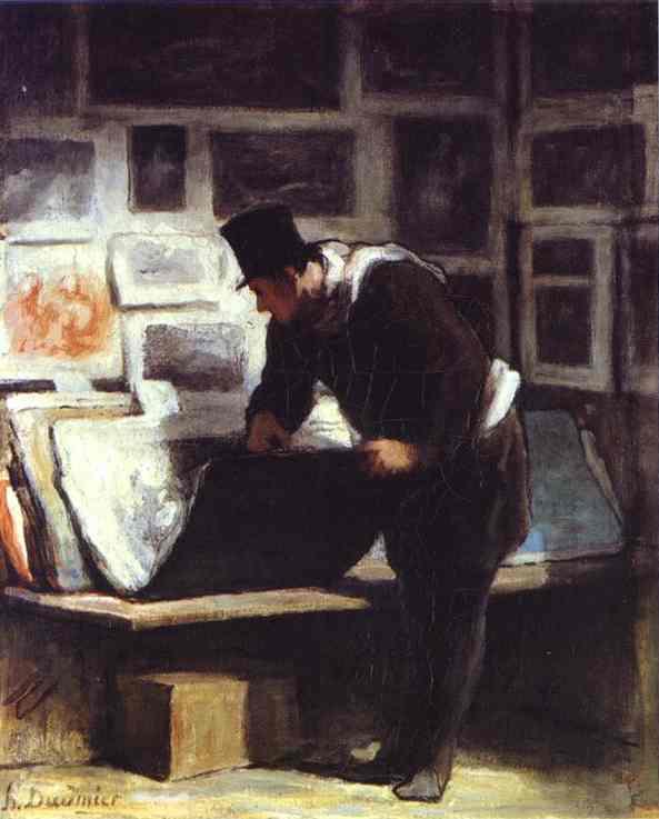  The Print Collector . Honoré Daumier