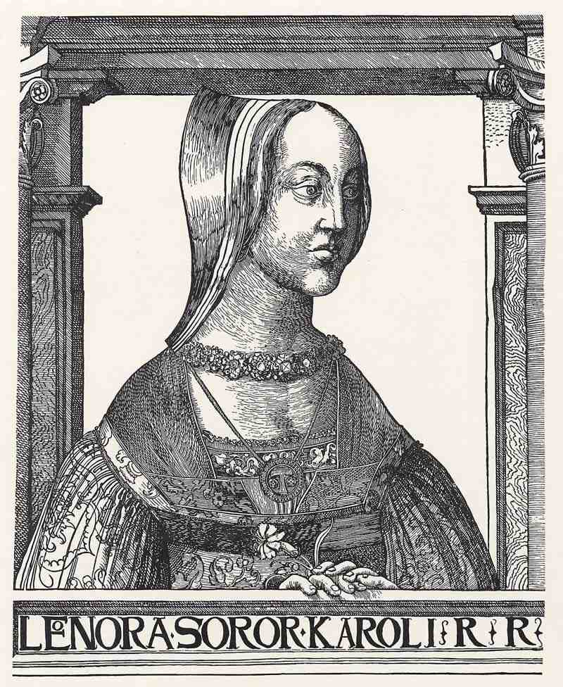 Portrait of the Eleonore of Austria. German master of the first half of the 16th century