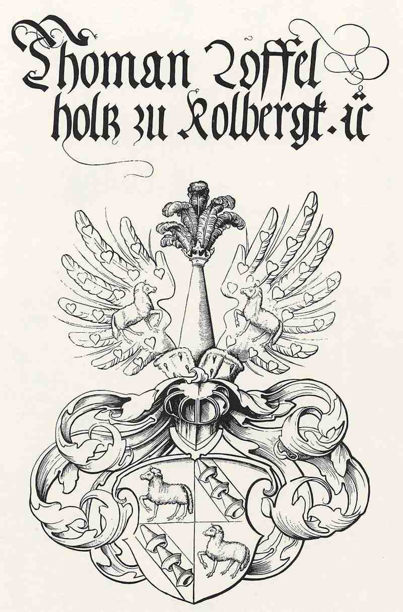 Coat of arms of Thomas Löffelholz. German master of the first half of the 16th century