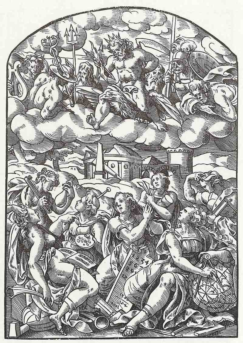 The Greek Gods and the Seven Liberal Arts. German master of the 2nd half of the 16th century