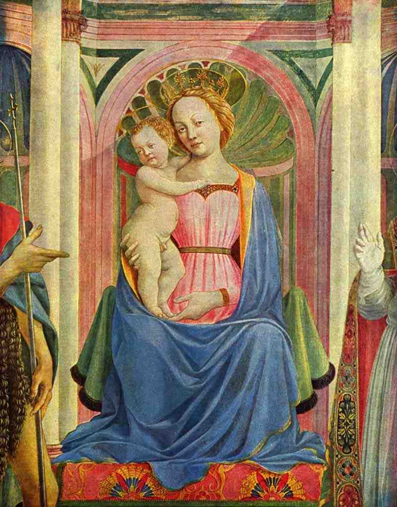 Mary's altar, scene: Mary with Child and Saints, Detail. Domenico Veneziano