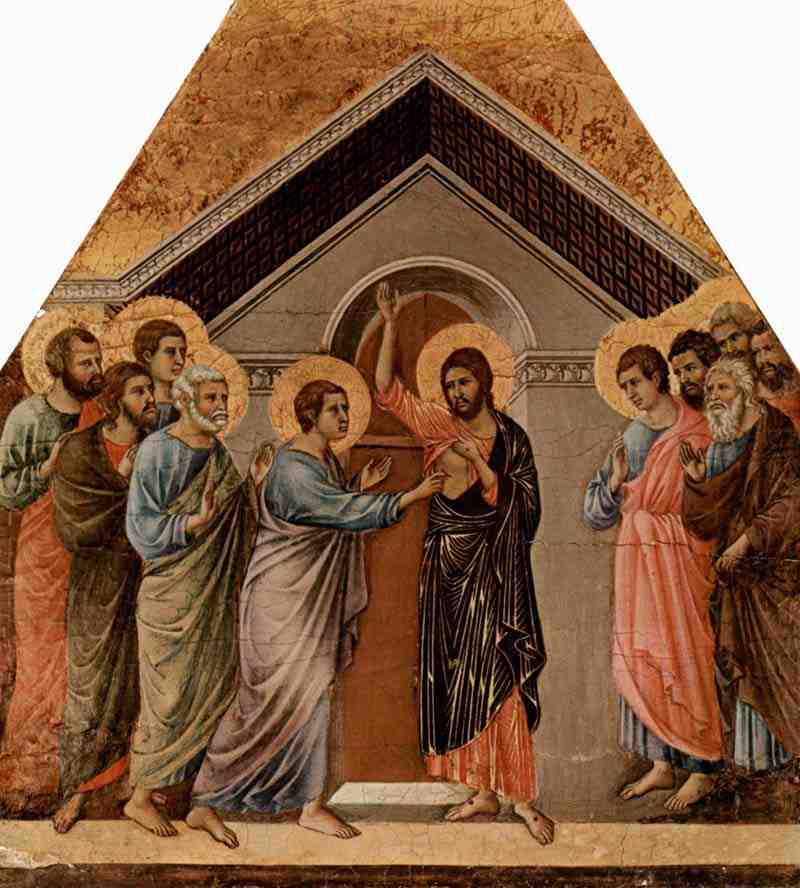 The Doubting Thomas. Duccio di Buoninsegna