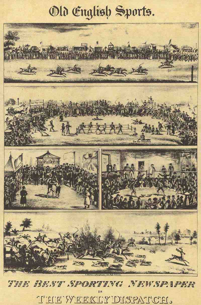 Old English Sports. English lithographer around 1820 (Version)