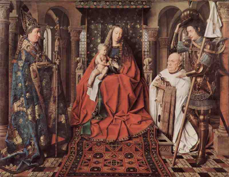 Madonna of Canon Georg van der Paele, with St. Domitian to St. George and the founder Paele, Jan van Eyck