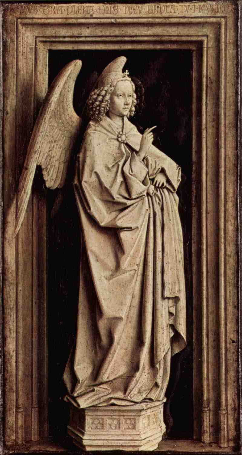 Angel of the Annunciation (Thyssen Annunciation), Jan van Eyck