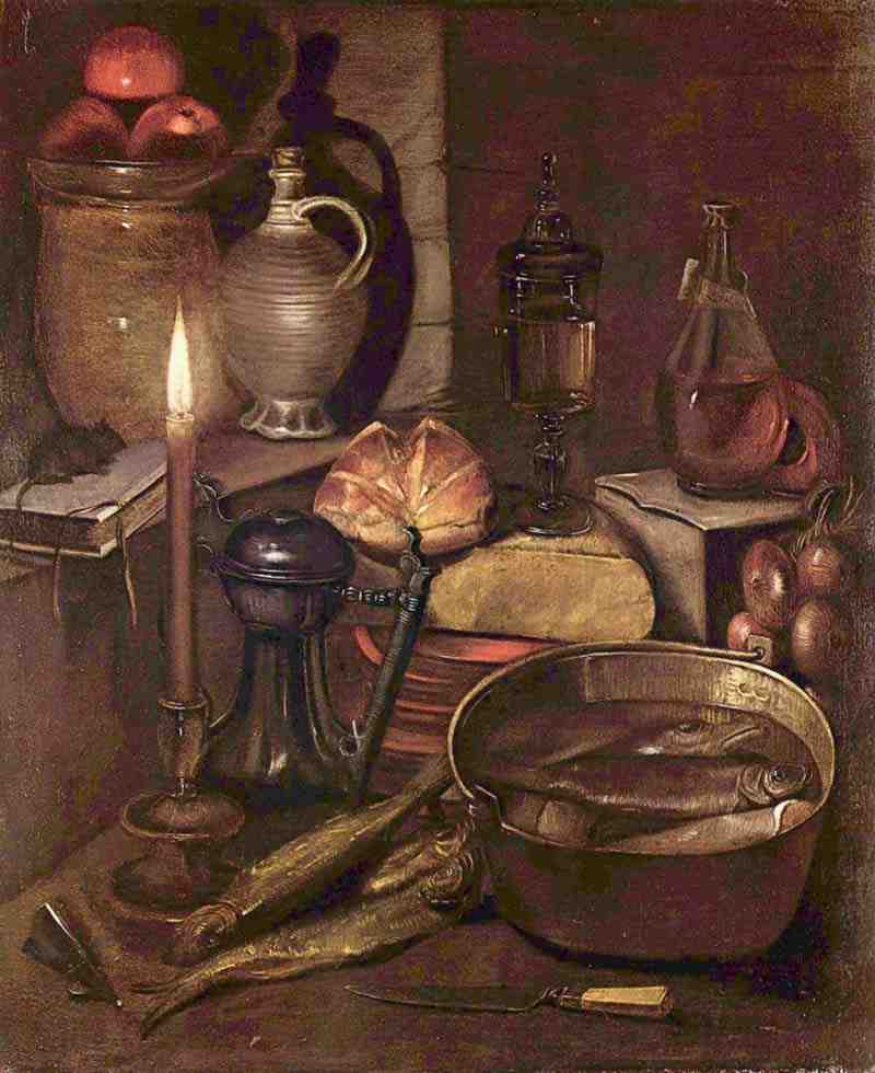 Pantry by candlelight. Georg Flegel