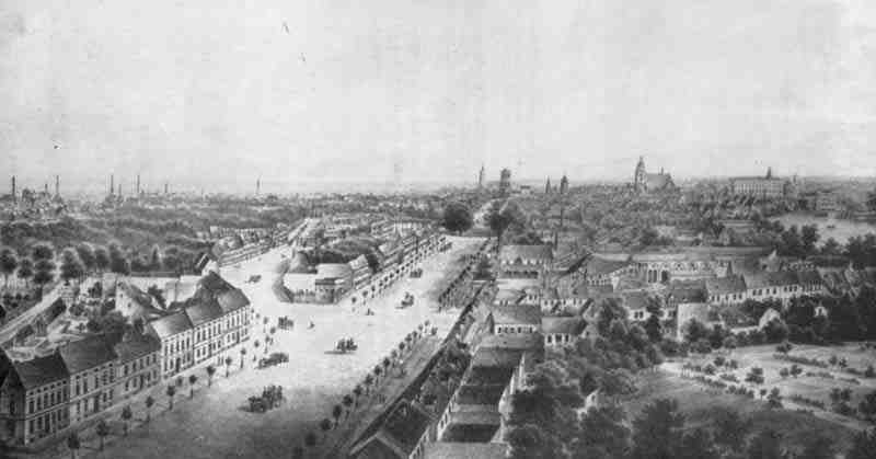 Dessau, view from the old water tower. Gustav Frank