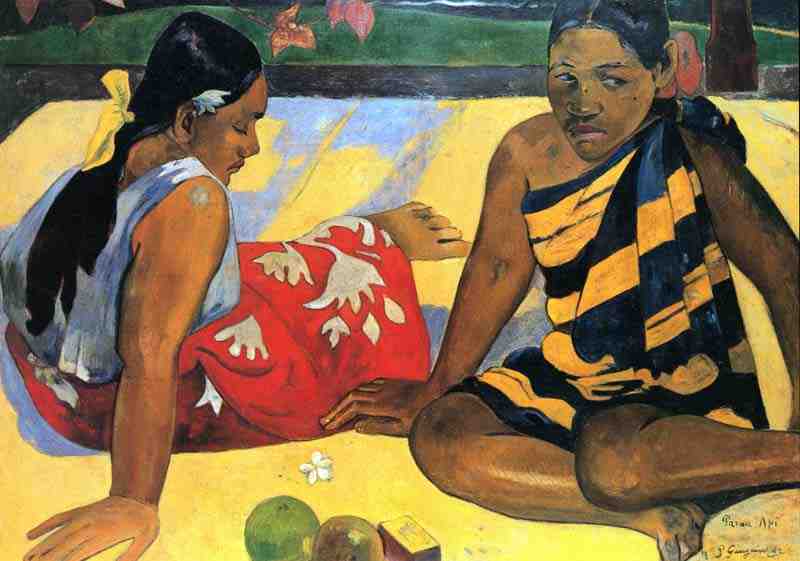 Two Women of Tahiti (What's new, Parau api), Paul Gauguin