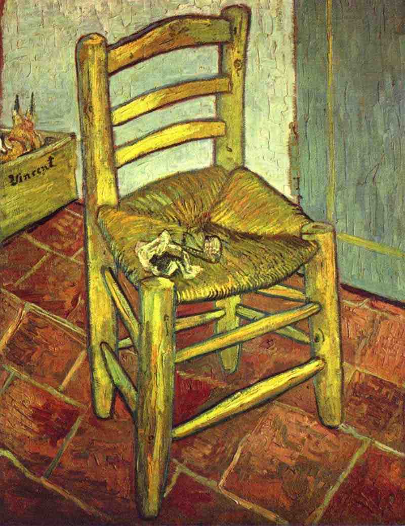 Vincent's Chair with Pipe, Vincent van Gogh