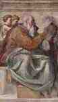 Genesis : The Prophet Zechariah , detail Michelangelo Buonarroti