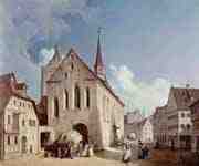 Ulm, Barfüßerkirche von der Hirschgasse aus