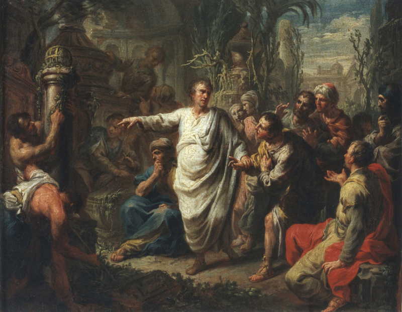 Cicero discovering the tomb of Archimedes, Martin Knoller