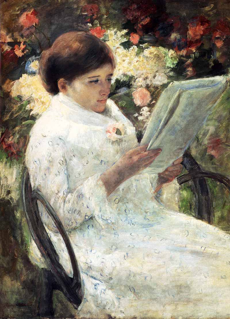 Woman Reading In A Garden, Mary Cassatt