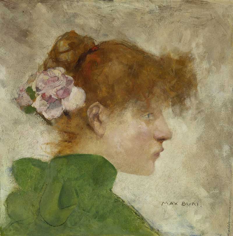 Young woman with red hair. Max Buri