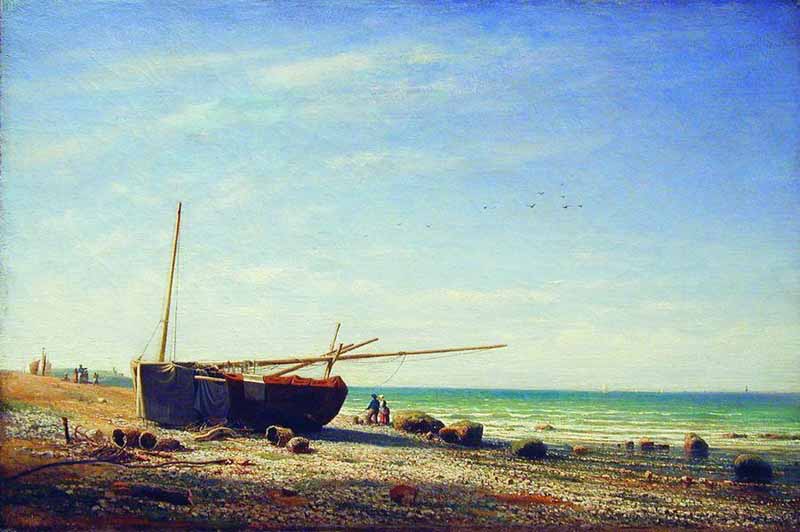Longboats ashore, Mikhail Konstantinovich Clodt