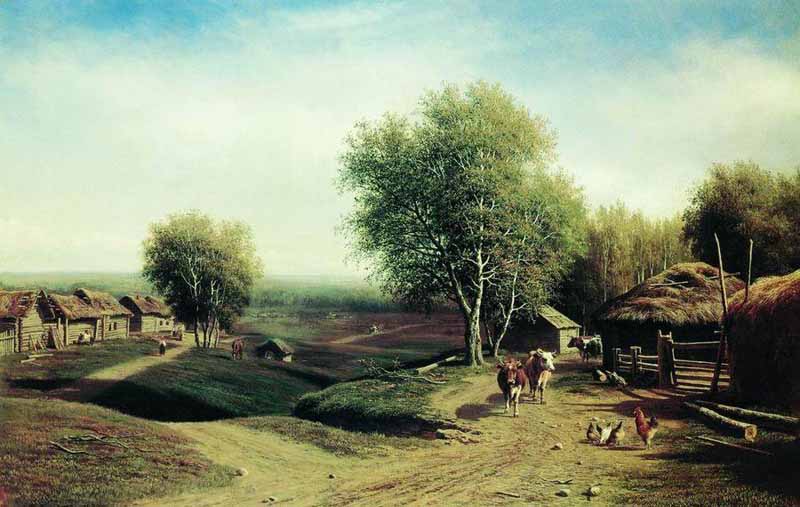 Returning to the village herd, Mikhail Konstantinovich Clodt