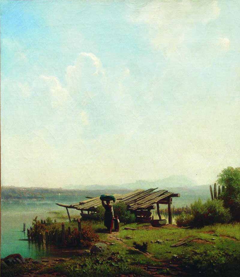 At the river, Mikhail Konstantinovich Clodt
