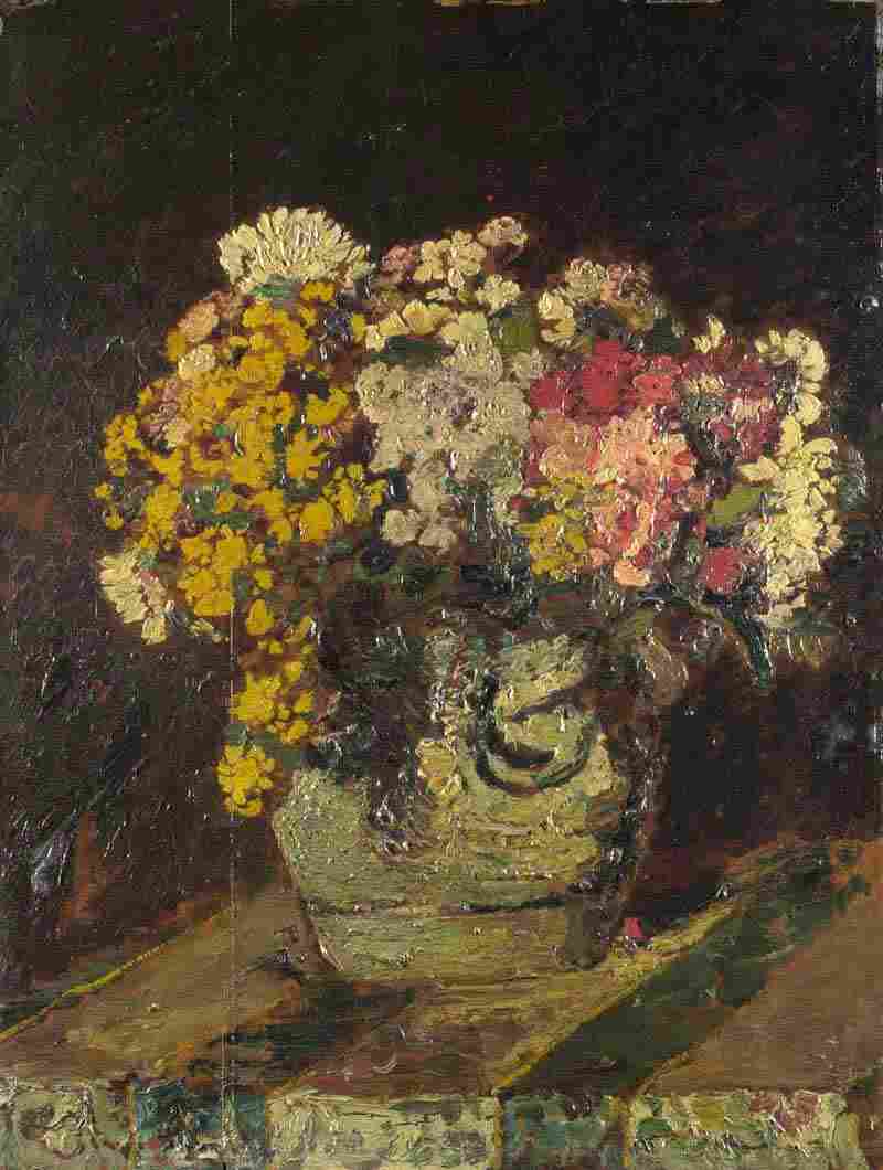 A Vase of Wild Flowers. Adolphe Monticelli