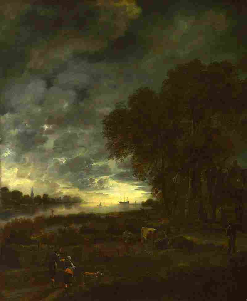 A Landscape with a River at Evening. Aert van der Neer