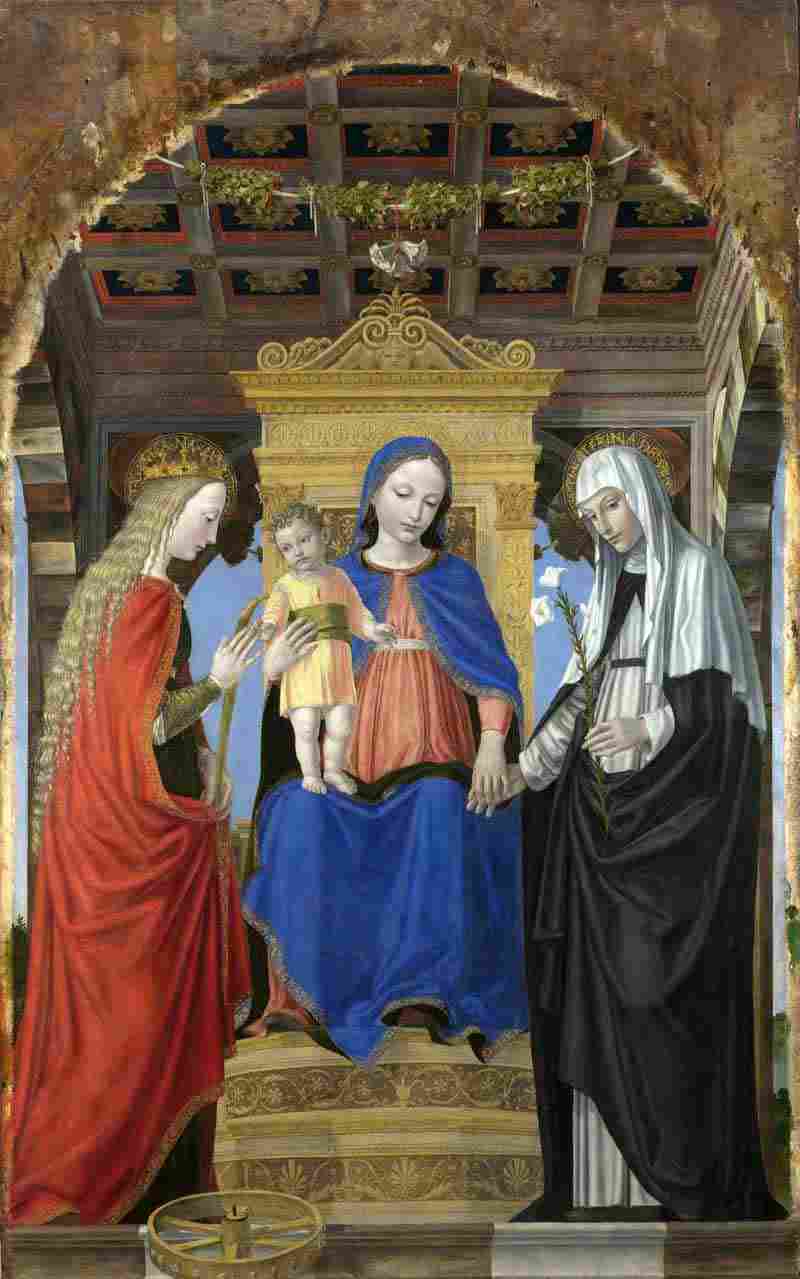The Virgin and Child with Saints. Ambrogio Bergognone